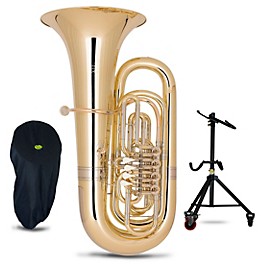 Miraphone Hagen 495 Series 4-Valve 4/4 BBb Tuba With Tuba Essentials Stand Pack