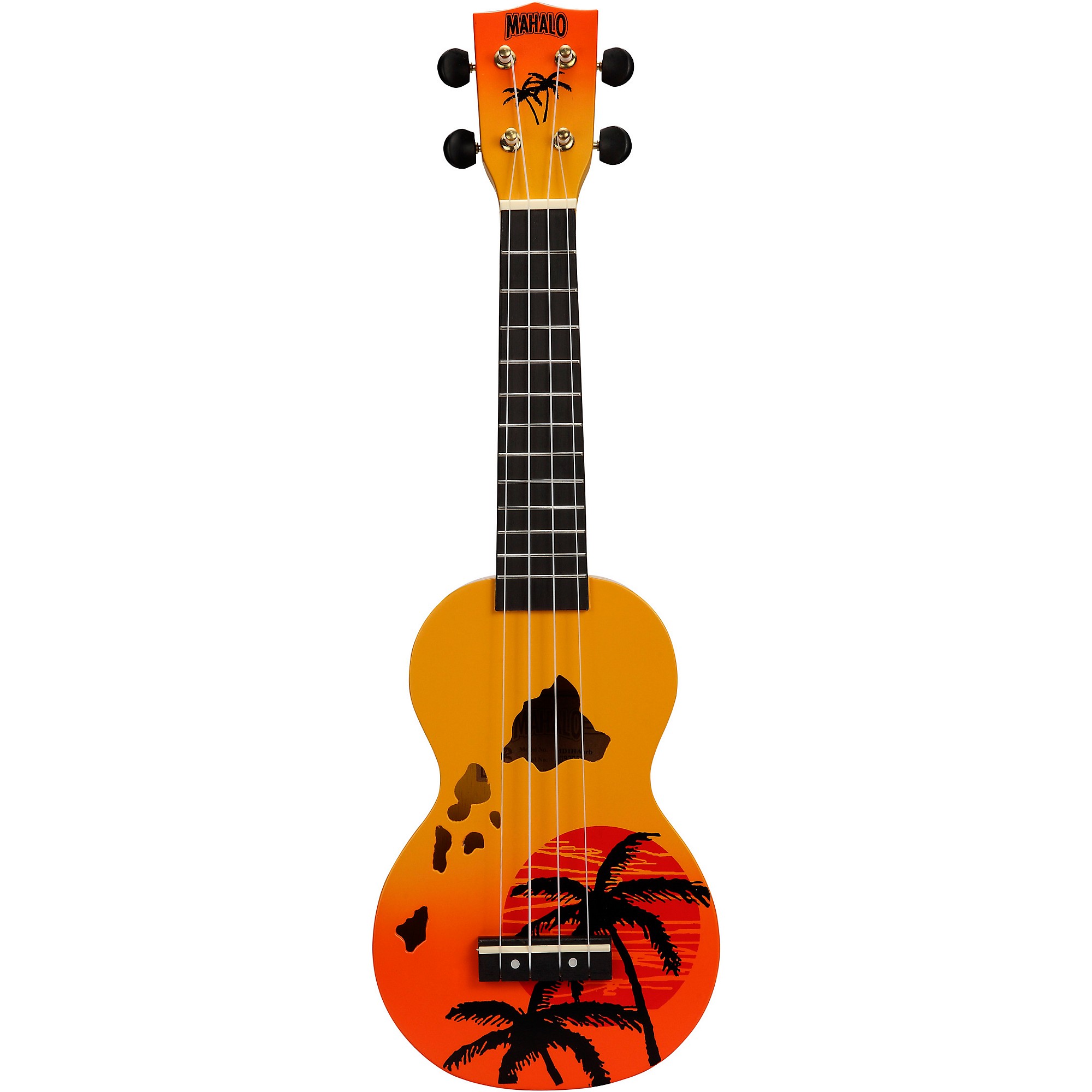 Mahalo Hawaii Islands Soprano Ukulele Orange | Guitar Center