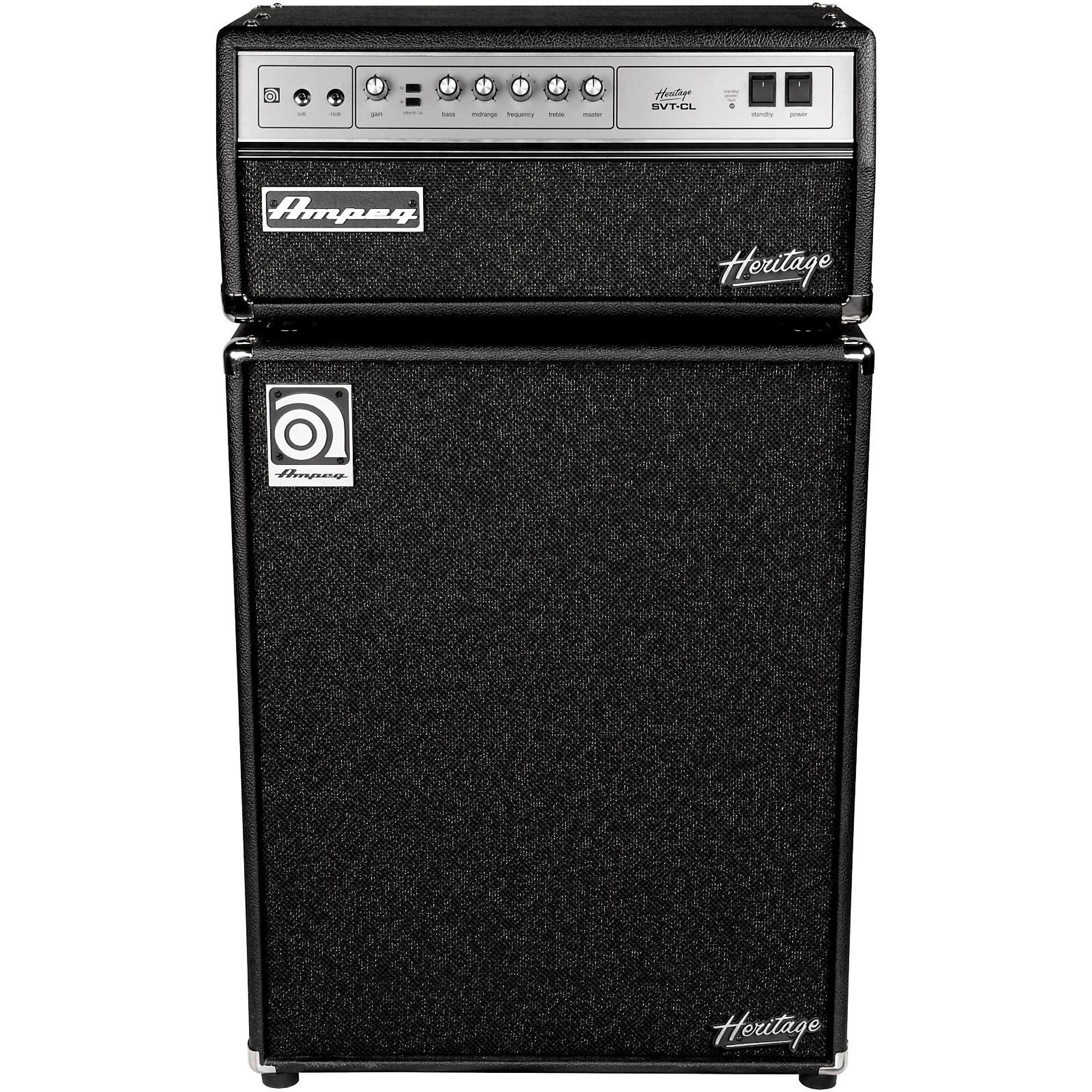 Ampeg Heritage SVTCL 300W Tube Bass Amp Head with 4x10 500W Bass