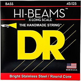 DR Strings Hi-Beams Stainless Steel 5-String Bass Strings X-Long Scale (45-65-85-105-125)