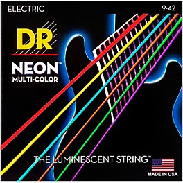 DR Strings Hi-Def NEON Multi-Color Coated Lite Electric Guitar Strings