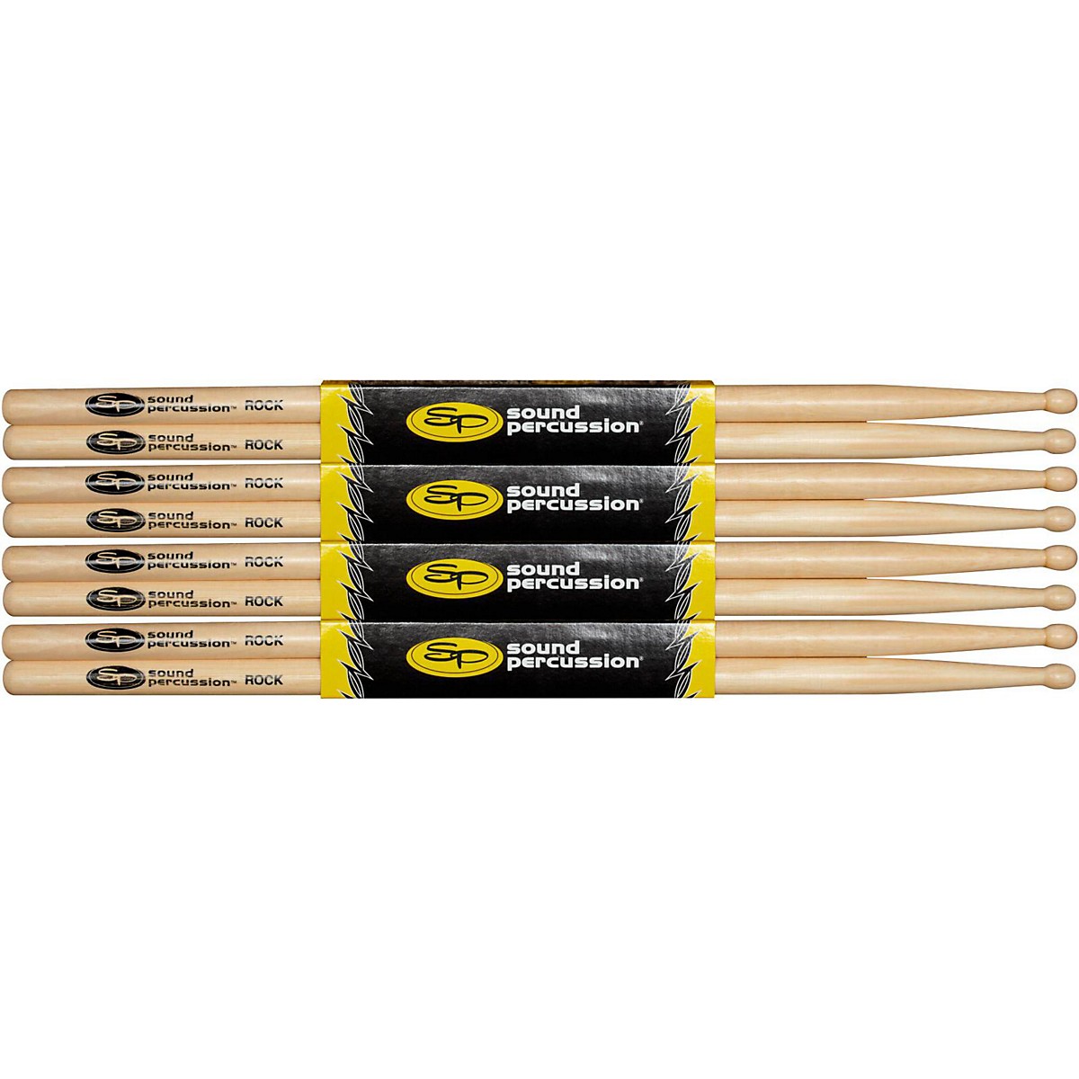 Sound Percussion Labs Hickory Drum Sticks 4Pack Rock Wood Guitar Center