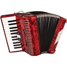 Blemished Hohner Hohnica Beginner 48 Bass Accordion Level 2 Red 197881122690