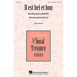 Hal Leonard Il est Bel et Bon SSAA A Cappella arranged by John Leavitt