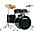 TAMA Imperialstar 5-Piece Complete Drum Set With 22" Bass Drum and MEINL HCS Cymbals Hairline Black