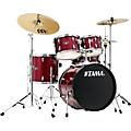 TAMA Imperialstar 5-Piece Complete Drum Set With MEINL HCS cymbals and 20" Bass Drum Candy Apple Mist