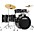 TAMA Imperialstar 6-Piece Complete Drum Set With MEINL HCS Cymbals and 22" Bass Drum Black Oak Wrap