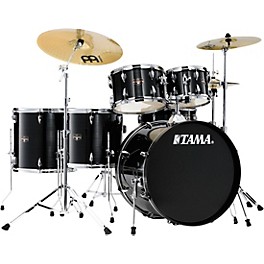 Open Box TAMA Imperialstar 6-Piece Complete Drum Set With MEINL HCS Cymbals and 22" Bass Drum Level 1 Hairline Black