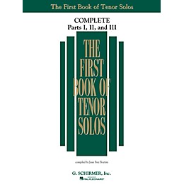 G. Schirmer The First Book Of Tenor Solos Complete Parts 1, 2 and 3