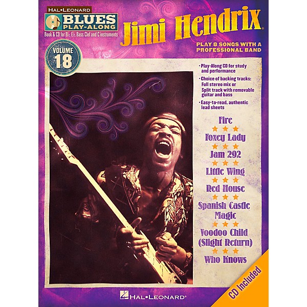 Hal Leonard Jimi Hendrix - Blues Play-Along Volume 18 Book/CD