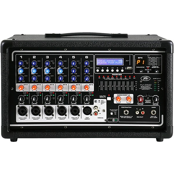 Open Box Peavey PVi 6500 6-Channel 400W Powered PA Head with Bluetooth and FX Level 1