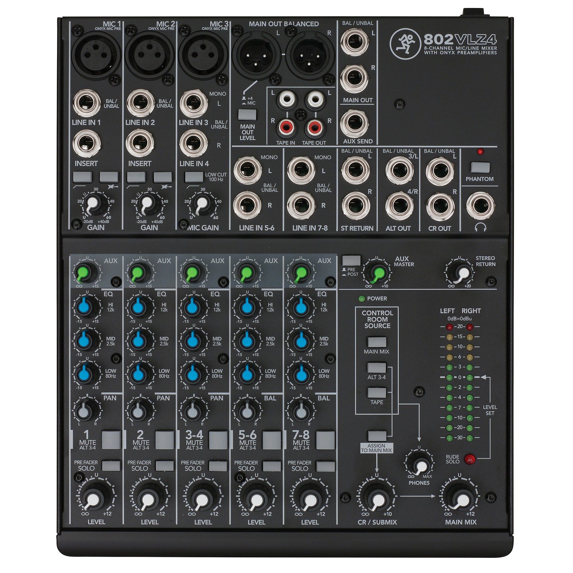 Amazon.com: Mackie 802VLZ4, 8-channel Ultra Compact Mixer
