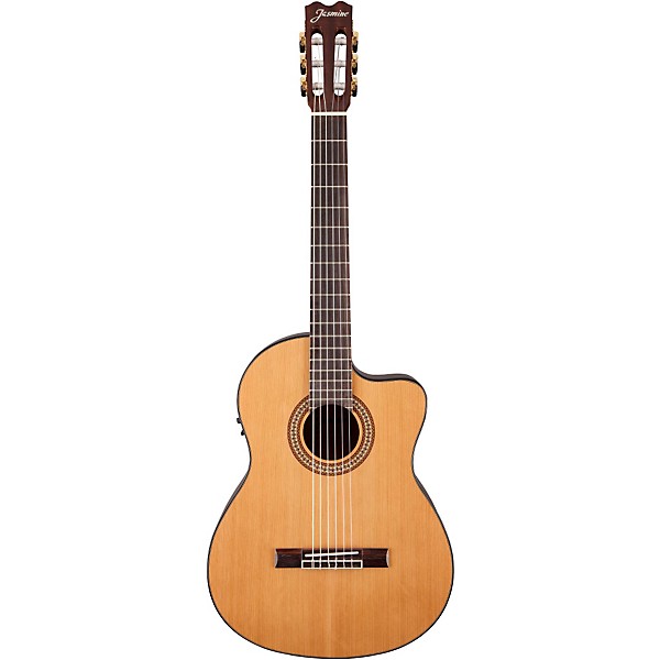 Jasmine JC-27 Solid Top Cutaway Classical Guitar Natural