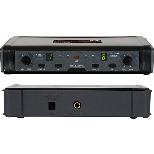 Open Box Galaxy Audio ECD Dual Channel UHF Wireless System with Dual Lavalier Microphones Level 1 Band L