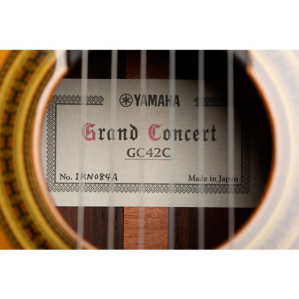 Yamaha GC42 Handcrafted Classical Guitar Cedar