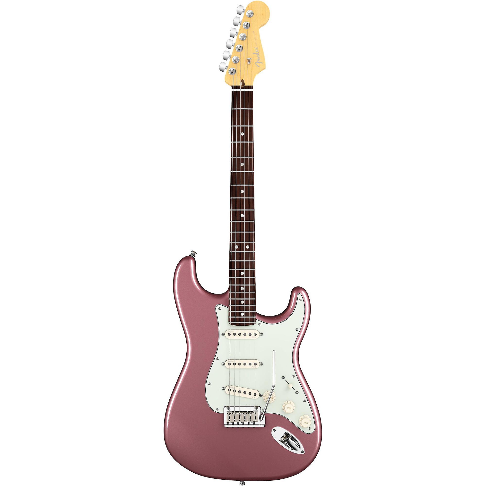 Fender American Deluxe Stratocaster Electric Guitar Burgundy Mist