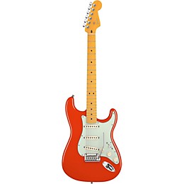 Fender American Deluxe Stratocaster V Neck Electric Guitar Fiesta Red Maple Fretboard