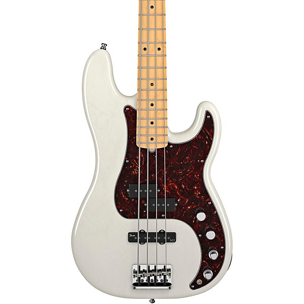 Open Box Fender American Deluxe Precision Bass Level 1 White Blonde Maple Fretboard