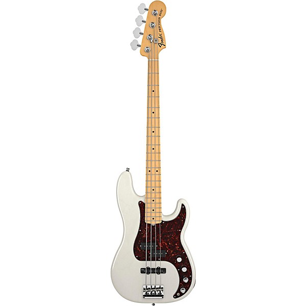 Open Box Fender American Deluxe Precision Bass Level 1 White Blonde Maple Fretboard