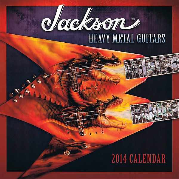 Hal Leonard 2014 Jackson Heavy Metal Guitars Wall Calendar