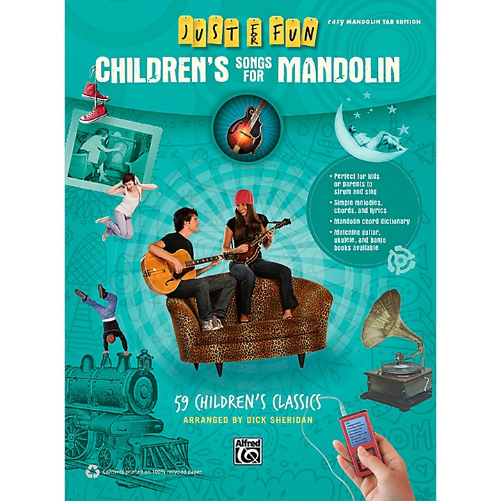 Alfred Just for Fun Children's Songs for Mandolin Easy Mandolin TAB Book Guitar Center