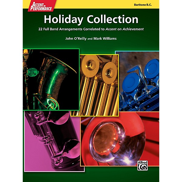 Alfred Accent on Performance Holiday Collection Baritone Bass Clef Book