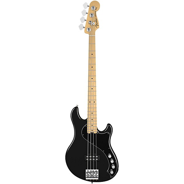 Open Box Fender American Deluxe Dimension Bass IV Level 1 Black Maple Fingerboard