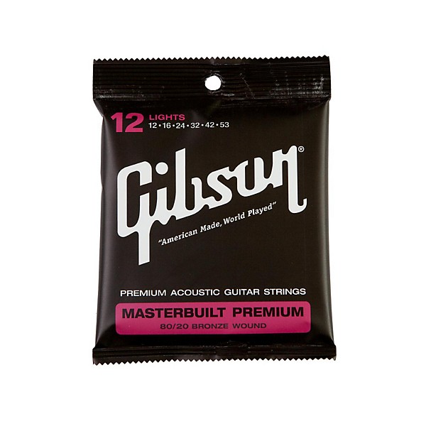 Gibson Masterbuilt Premium 80/20 Bronze Lights Acoustic Guitar Strings
