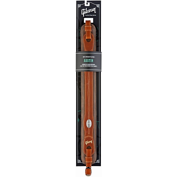 Gibson Austin Premium Comfort Guitar Strap Brown | Guitar Center