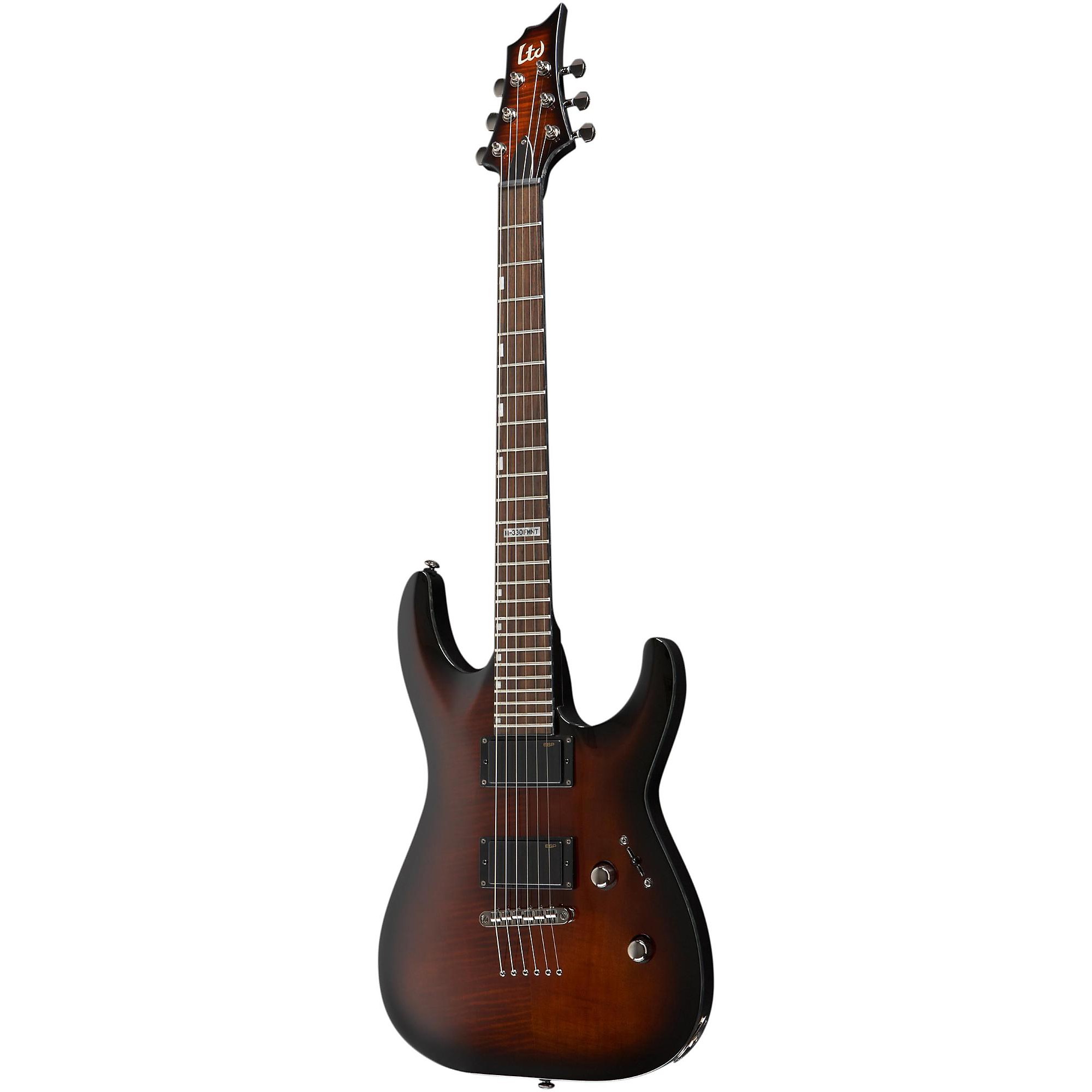 ESP LTD H-330 Flame Maple Top Electric Guitar Dark Brown