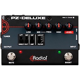 Open Box Radial Engineering PZ-Deluxe Acoustic Preamp / Direct Box Guitar Pedal Level 1