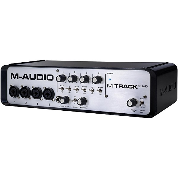 Open Box M-Audio M-Track Quad 4 Channel Audio Plus USB MIDI Interface Level 1