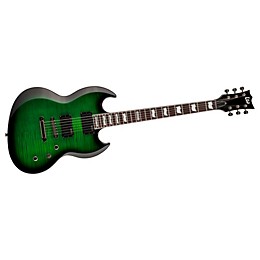 ESP LTD VIPER-330 Flame Maple Top Electric Guitar See-Thru Green