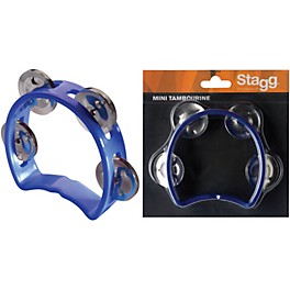 Stagg 4-Jingle Cutaway Tambourine White Stagg 4-Jingle Cutaway Tambourine Blue