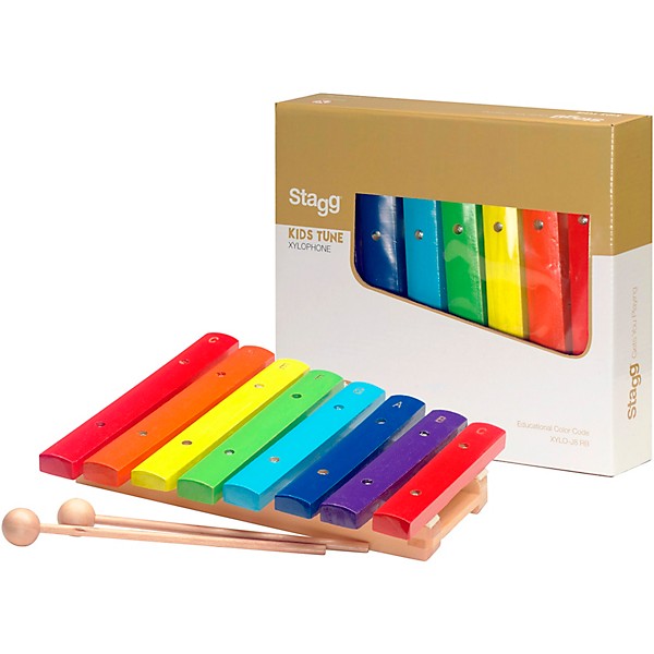 Stagg Rainbow Xylophone, 8 Keys, C-C