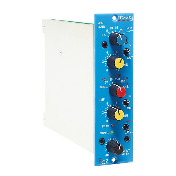 Maag Audio EQ2 2 Band Equalizer w/AIR BAND and Input ATTN - 1 Channel (500 Series)