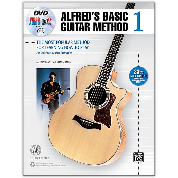 Alfred Basic Guitar Method 1, 3rd Edition Book, DVD, Online Audio, Video and Software