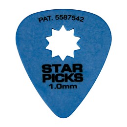 Everly Star Grip Guitar Picks (50 Picks) 1.0 mm Blue