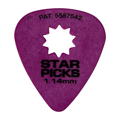 Everly Star Grip Guitar Picks (50 Picks) 1.14 Mm Purple for sale