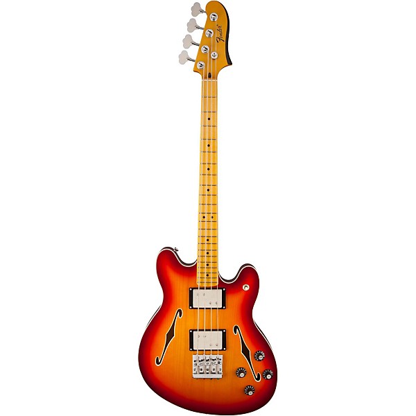 Open Box Fender Starcaster Electric Bass Level 2 Black, Maple Fingerboard 190839555878