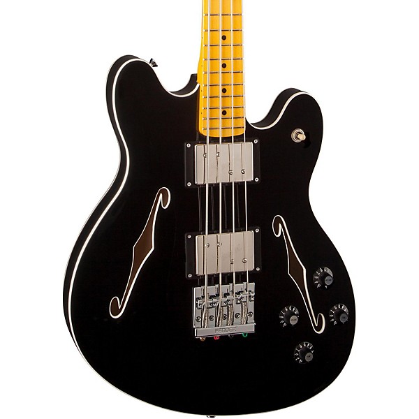 Fender Starcaster Electric Bass Black Maple Fingerboard
