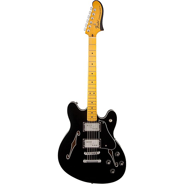 Open Box Fender Starcaster Semi-Hollowbody Electric Guitar Level 2 Black, Maple Fingerboard 888366049501