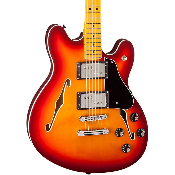 Fender Starcaster Semi-Hollowbody Electric Guitar Aged Cherry Burst Maple Fingerboard