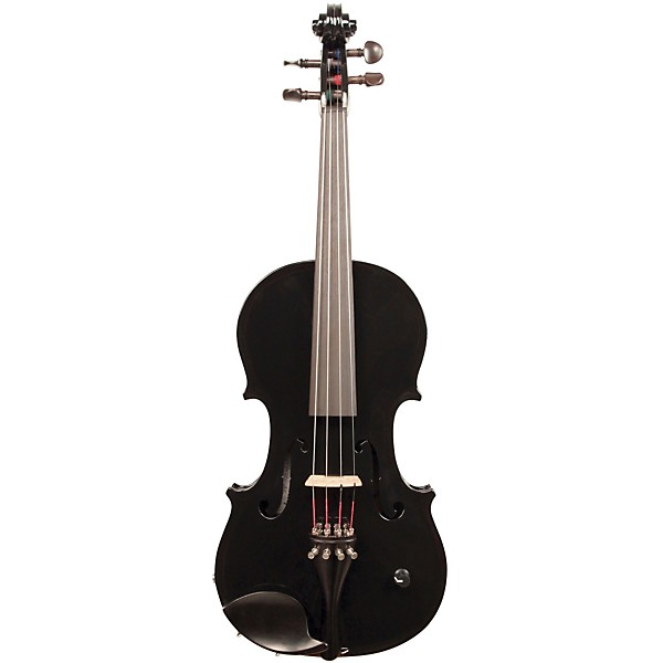 Open Box Barcus Berry Vibrato-AE Series Acoustic-Electric Violin Level 2 Piano Black 190839023858