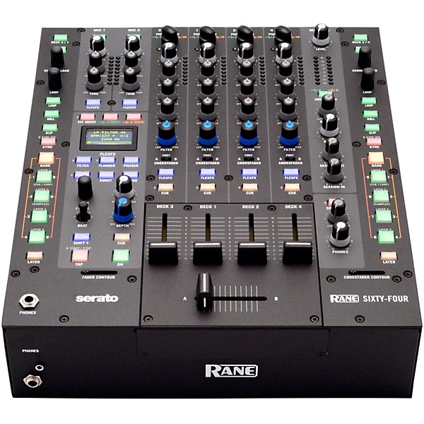 Open Box RANE Sixty-Four 4-Channel DJ Mixer with Serato DJ Software Level 1
