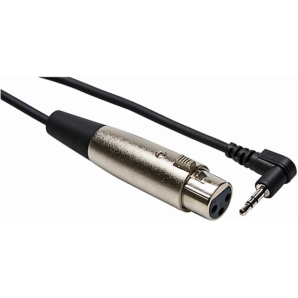 Hosa XVM105F Stereo 3.5mm Male TRS Right-Angle to XLR Female Microphone Patch Cable 5 ft.