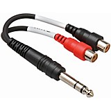1 Meter Hosa TRS-201 1/4 TRS to Dual RCA Insert Cable 