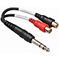 Hosa YPR-102 Stereo 1/4" Male TRS to Dual RCA Female Stereo Breakout Y-Cable 6 in. thumbnail