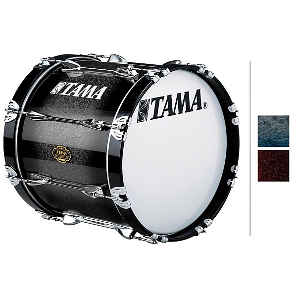 Tama Marching Maple Bass Drum Red Sparkle Fade 14x24