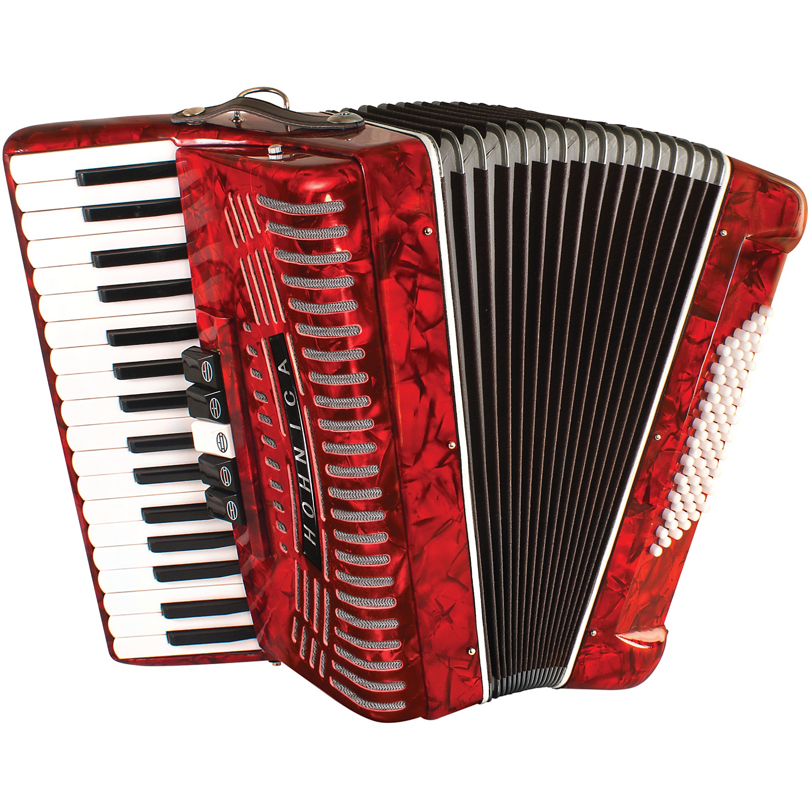 Hohner Hohnica 1305 Beginner 72 Bass Accordion Red | Guitar Center